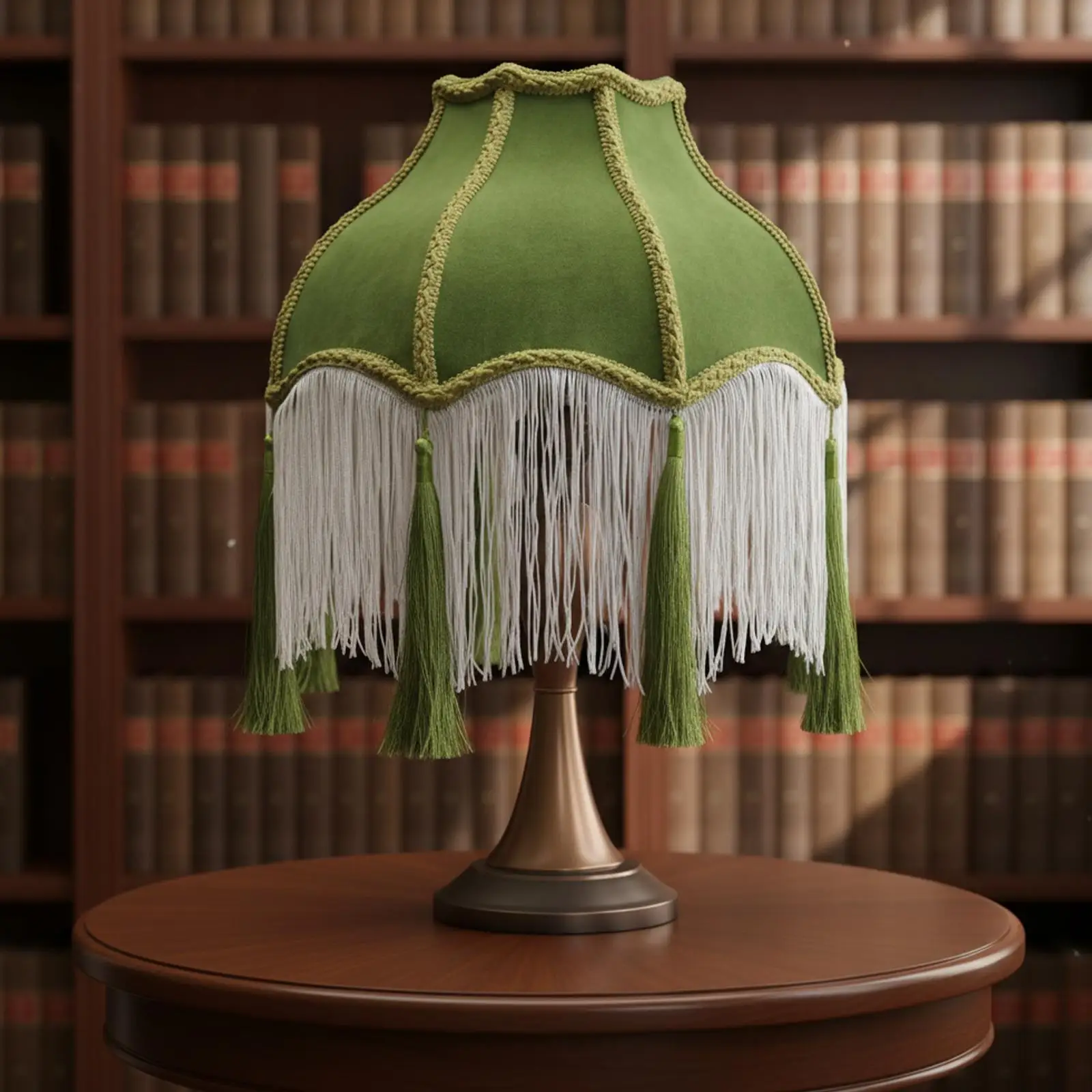 Small Velvet Lampshade with Tassels Scallop Lamp Cover for Hotel Living Room Table Lamp E27 Base