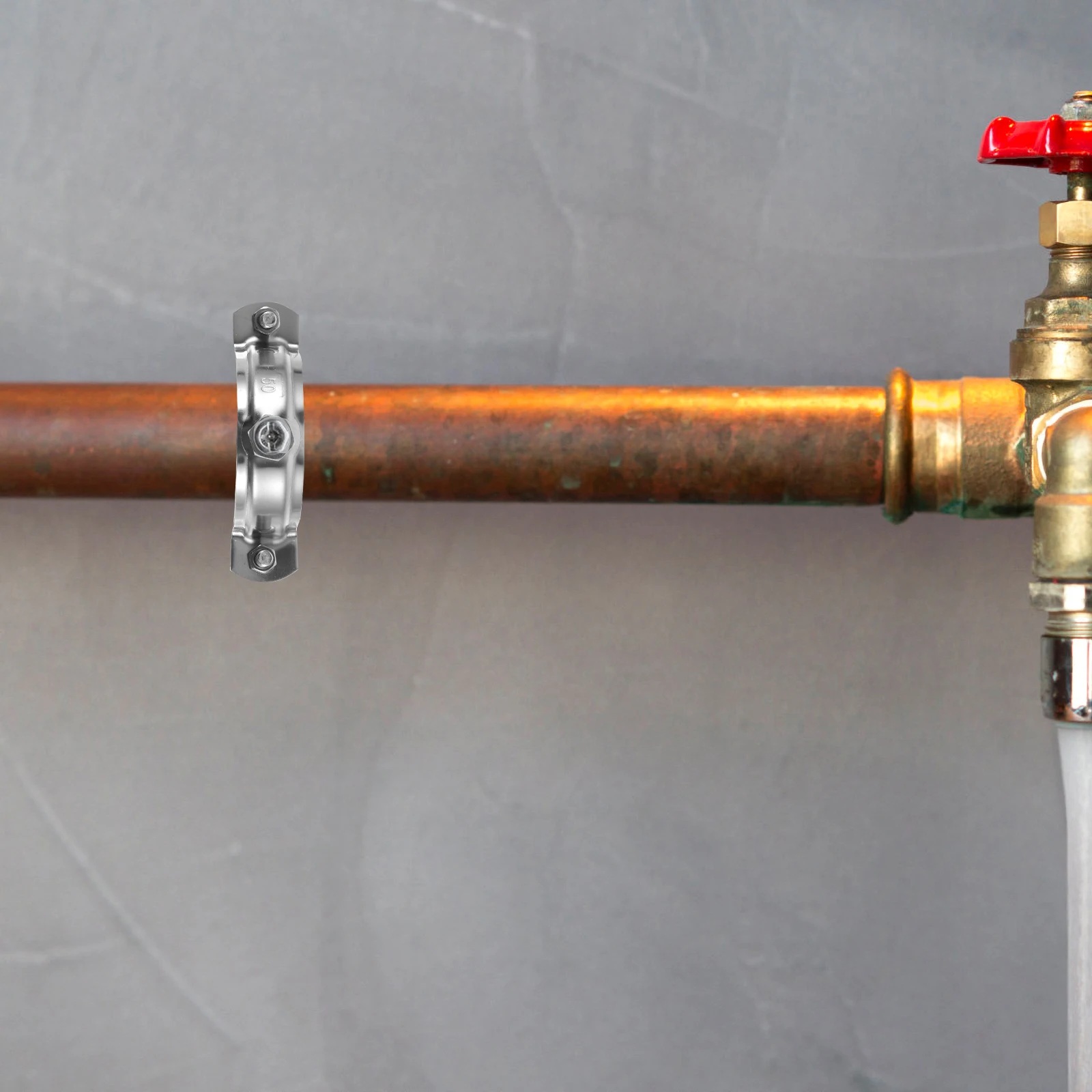 Colliers de serrage pour tubes en acier inoxydable, supports de tuyaux d'eau robustes, Clips de montage de clôture anti-fuite, connecteurs de tuyaux d'arrosage 4 pièces