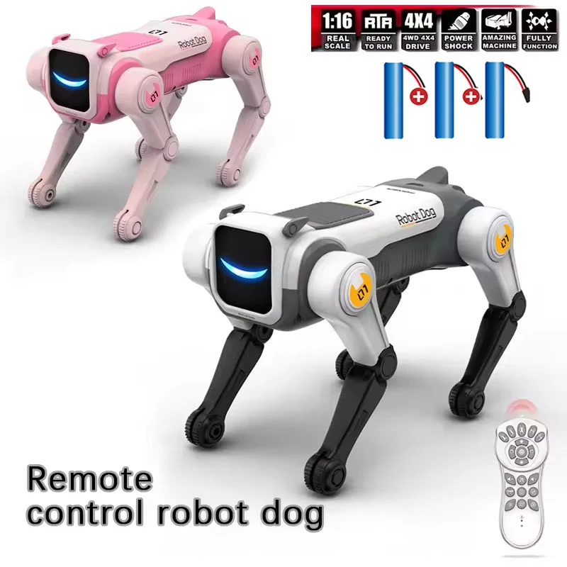 Remote Control Stunt Robot Dog Singing Dancing Smart RC Robot Pet Toy, Stunt Bionic Smart Robot Dog Fun Electronic Gift for Kids