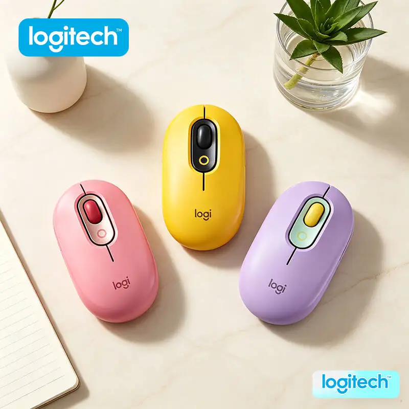 

Logitech M350 POP Wireless Mouse 77g Lightweight Auto Sleep Power Save Quiet for Productive Co-Working Space Environment
