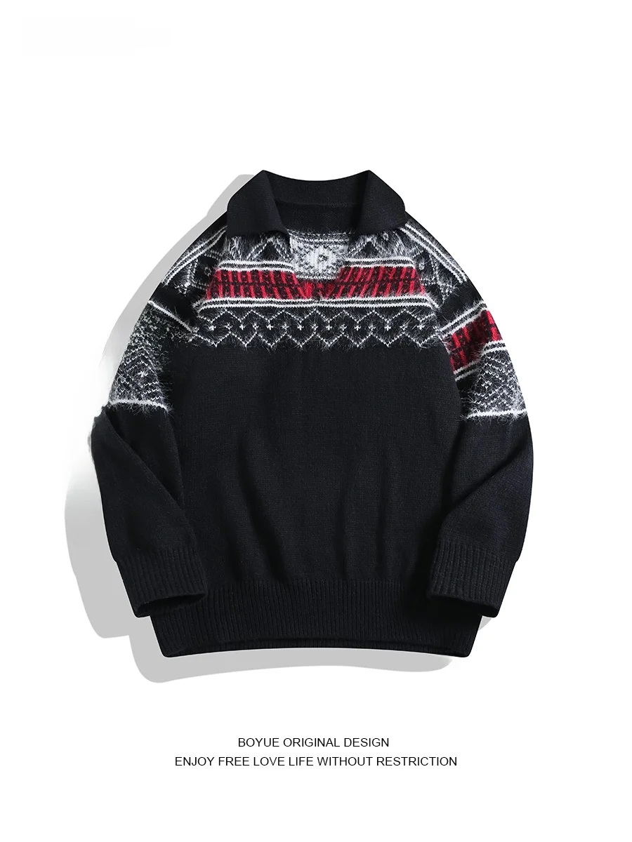 

Мягкий вязаный свитер с меховым воротником из норки Boyue, повседневный полосатый зимний теплый длинный свеч, футболка Ne, пуловер, топ