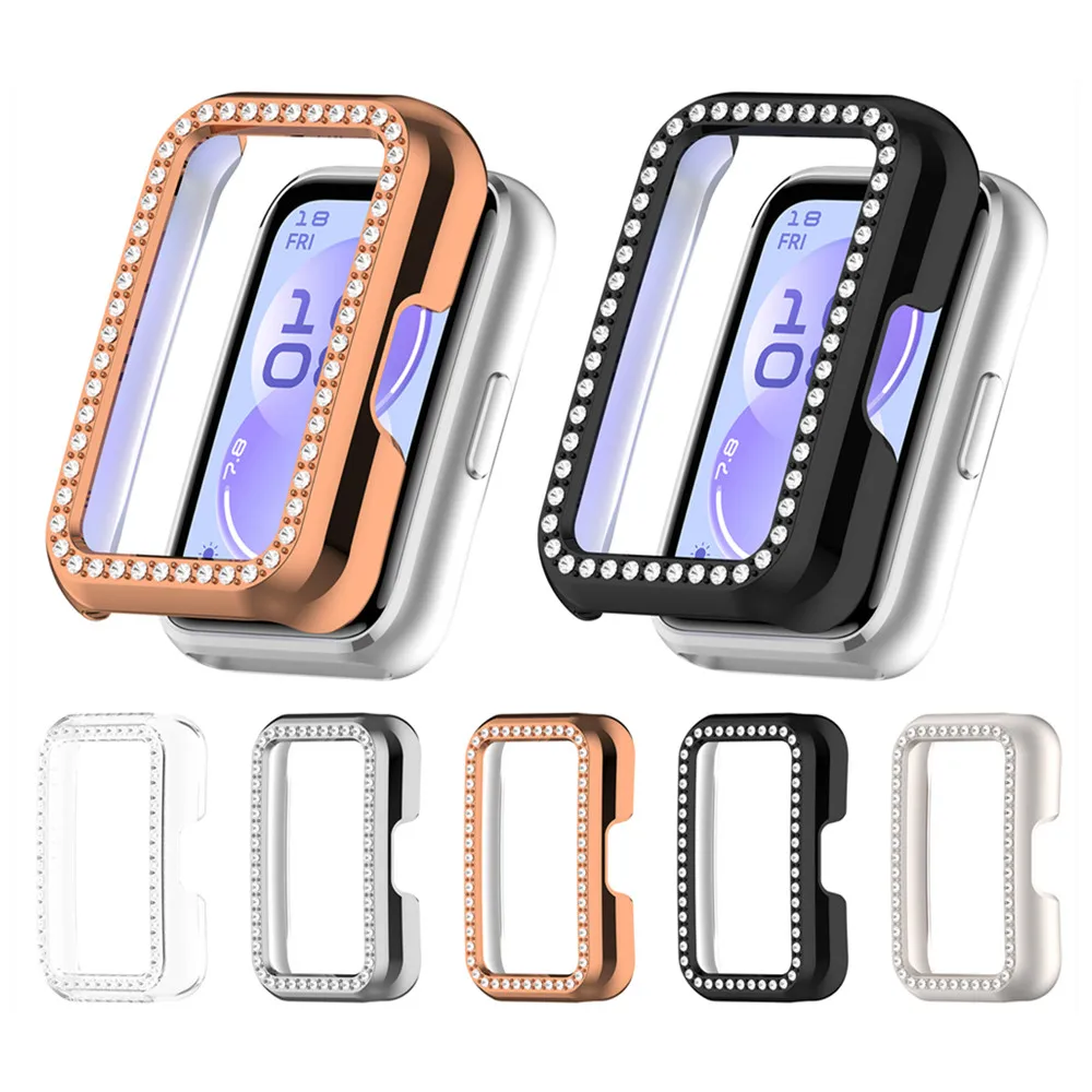 Diamond PC Case for Huawei Band 11 / 11NFC Smartwatch Hollow Hard Protector Bumper Frame Cover Accessories