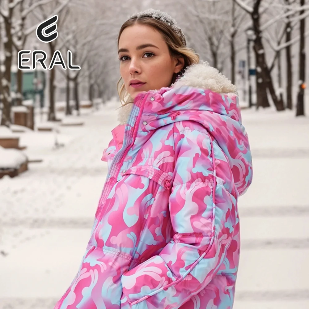 Eral Winter Warm Thick Short Women Casual Stand Collar Cotton Padded Coats Female Zipper Puffer Down Jacket,durable,warmth,pink