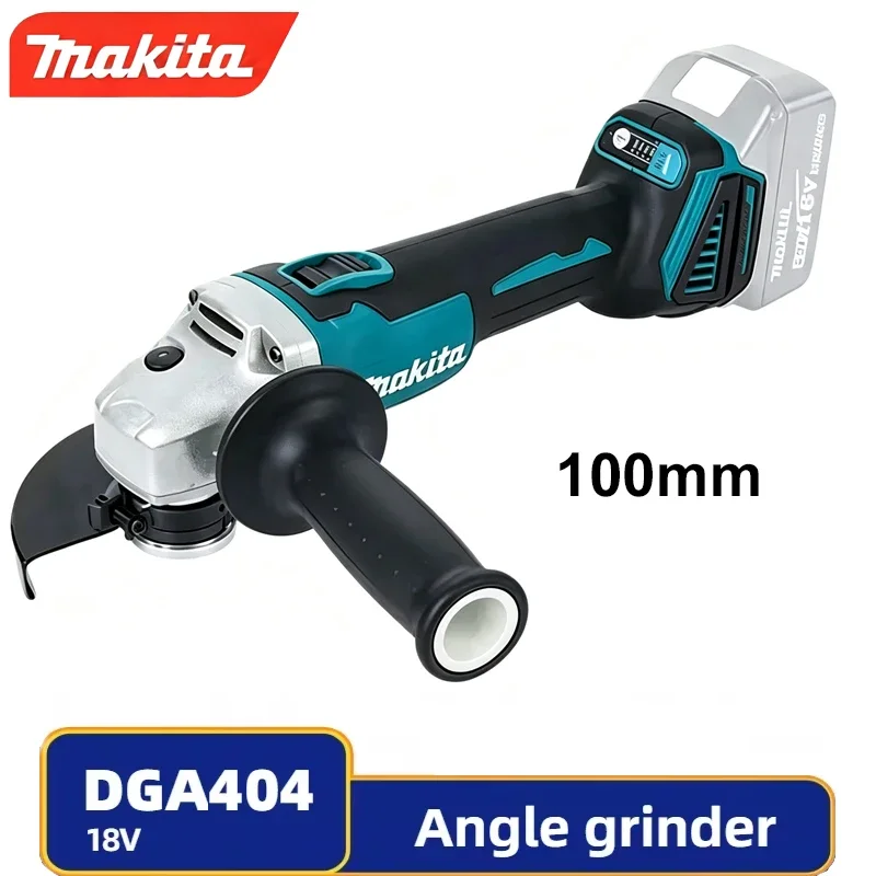 Makita DGA404 Rechargeable 100mm Brushless Angle Grinder, Lithium Power Hand Tool for Cutting and Polishing, 18/20V Battery