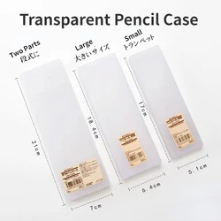 Transparent Bleistift Fall MUJIs Kunststoff Lagerung Box Kawaii Japan Frosted Einfache Harte Schreibwaren Büro Kid Schule Student Geschenk