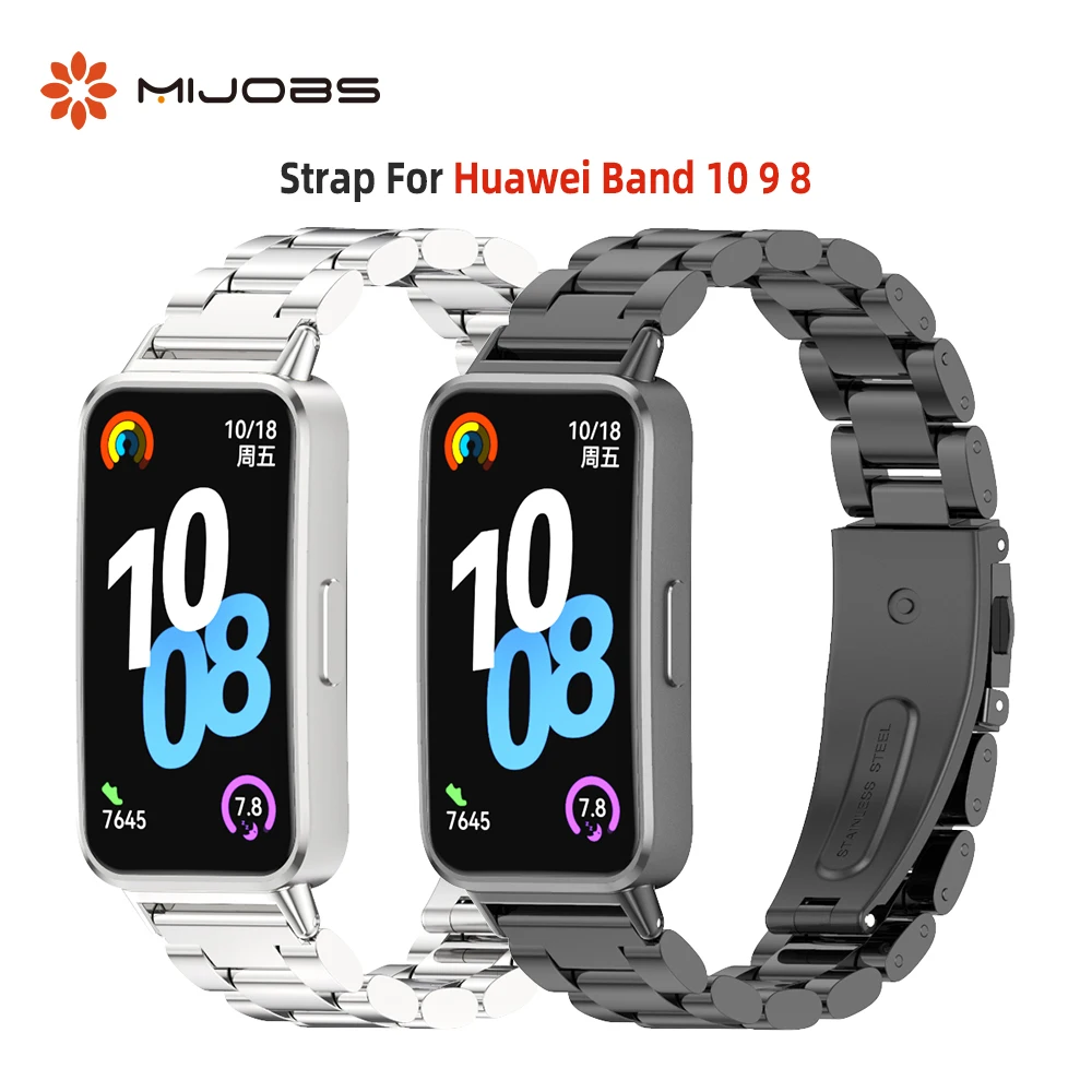 Cinturino in metallo per cinturino Huawei Band 10 per cinturino Huawei Band 9 per Huawei Band 8 Smart Watch sostituzione in acciaio inossidabile