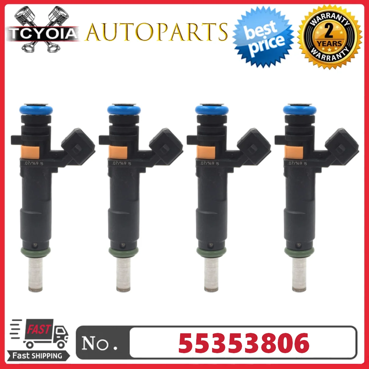 

4 шт./компл. топливных форсунок 55353806 для Chevrolet Cruze 1.8, Orlando, Trax, Epica, Vauxhall Astra, Insignia, Opel Astra H, Zafira