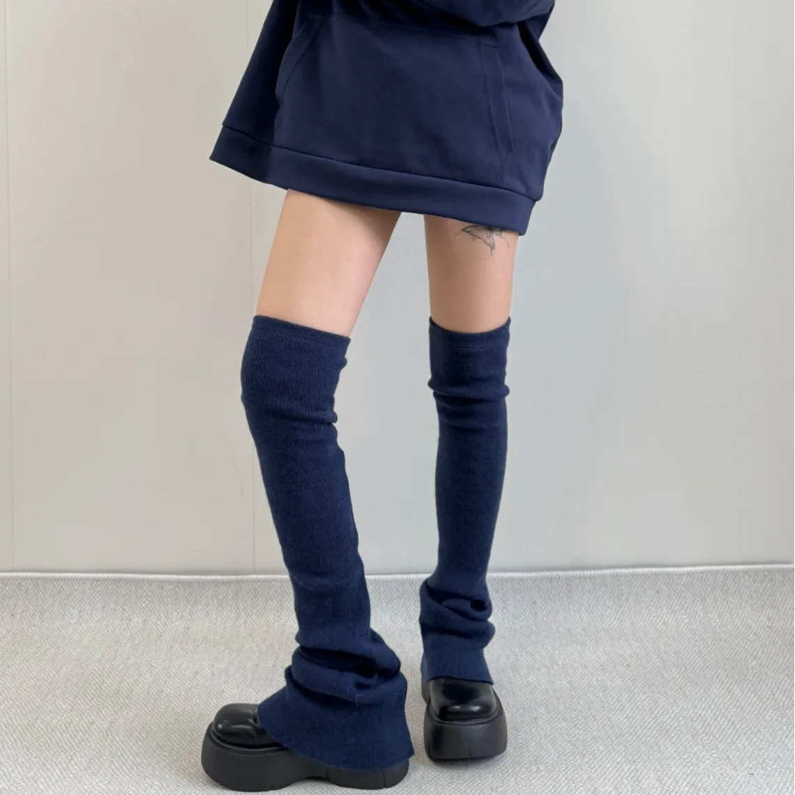 Hot New Autumn Winter Girl Tall Leg Warmers Lolita Maid Cosplay Loose Socks Knitting Keep Warm Leg Sleeve Stockings Hose Flared