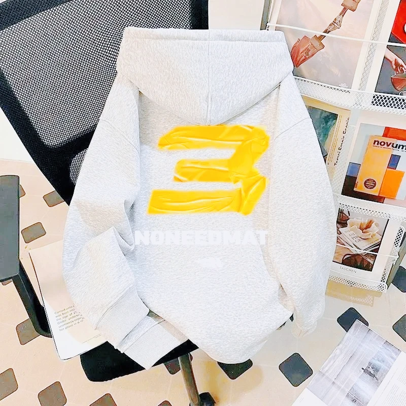 نسيج مريح، صديق للبشرة ودافئ، هوديي للأطفال مطبوع ثلاثي الأبعاد، نمط بسيط، نمط هوديي رياضي خارجي #3