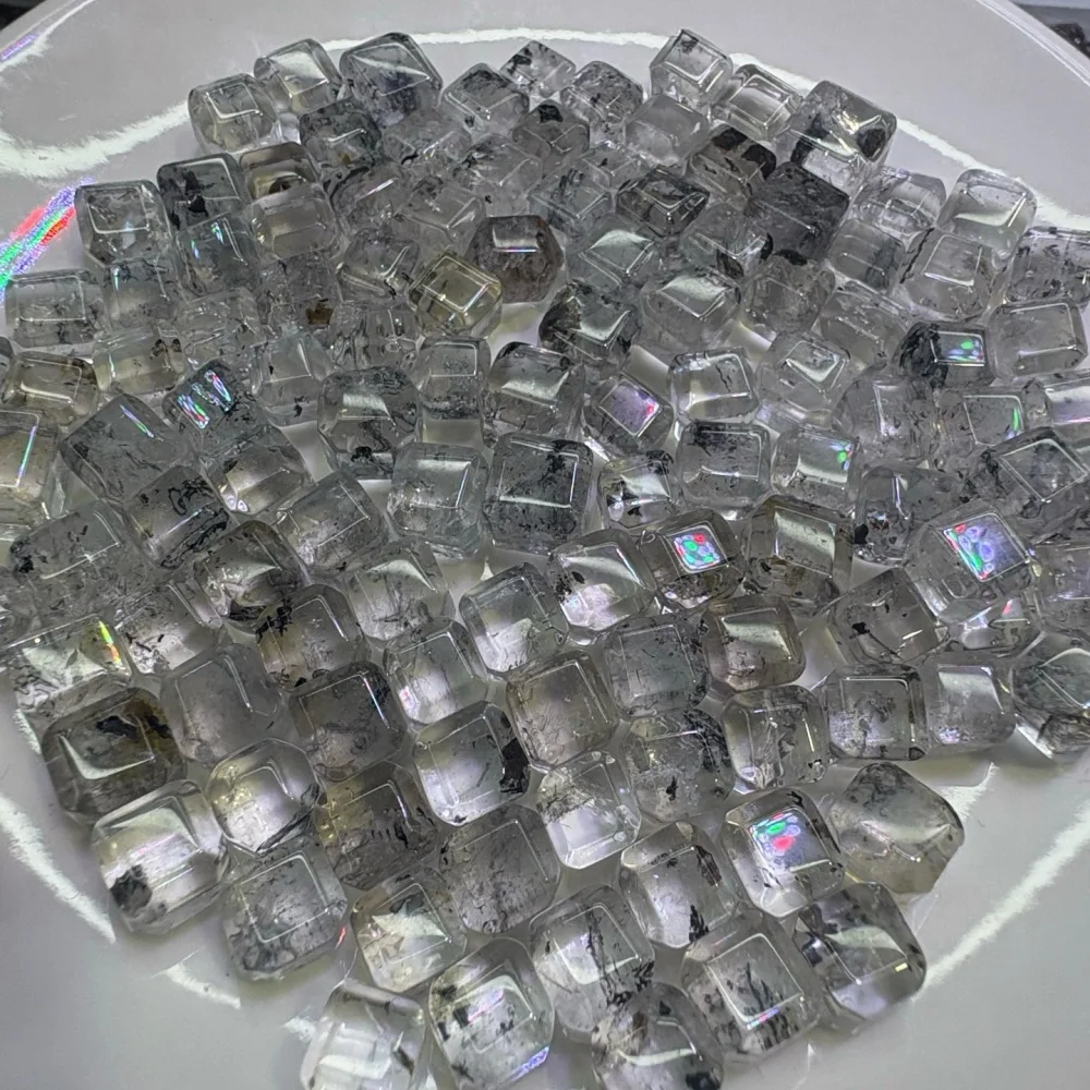 10 Piezas de Diamantes Herkimer Naturales, Cristales Tallados de Moda Fengshui, Accesorios de Joyería DIY, Regalo para Decoración del Hogar y Jardín