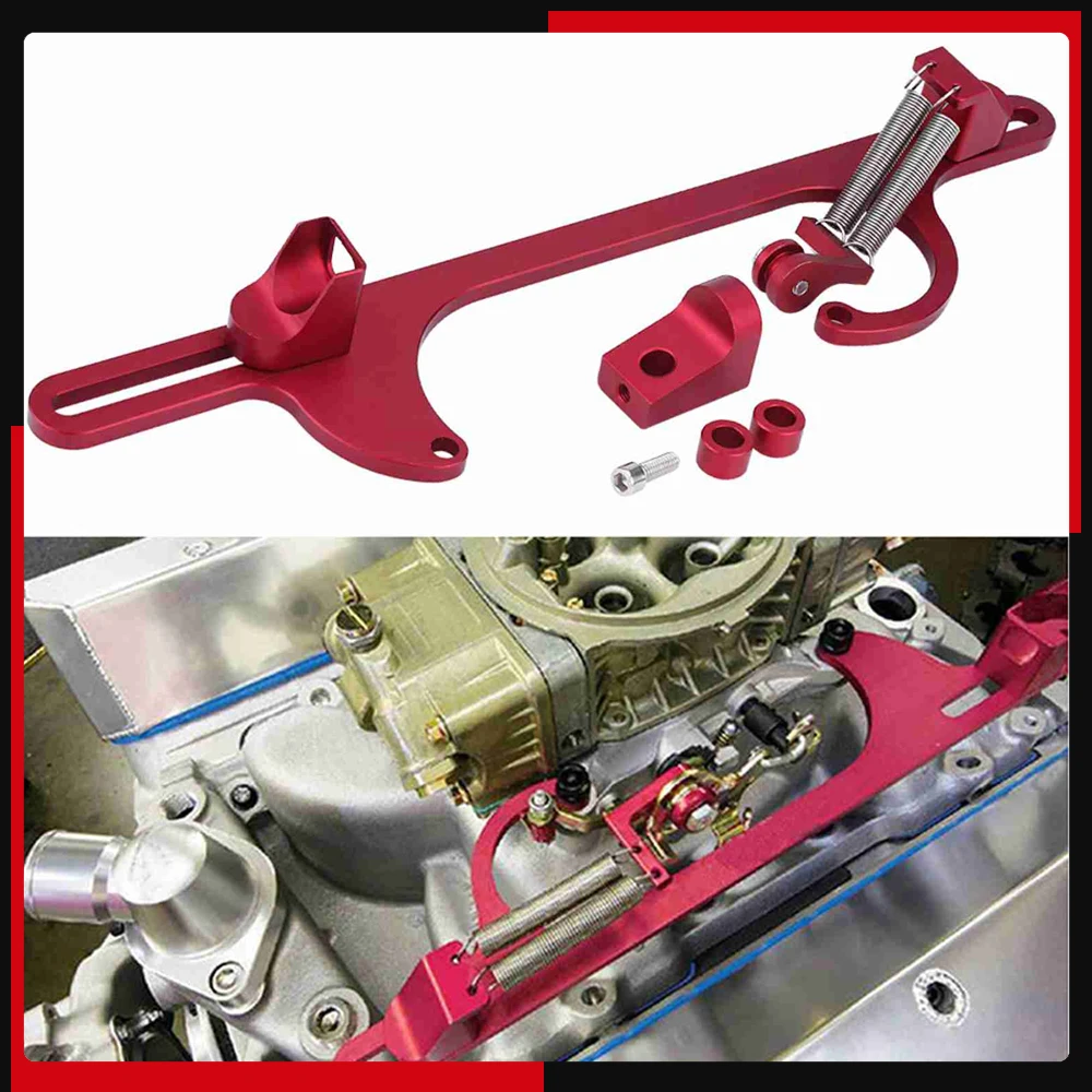 Suporte de carburador de cabo de acelerador de alumínio boleto para carburador Holley série 4150 e 4160 vermelho