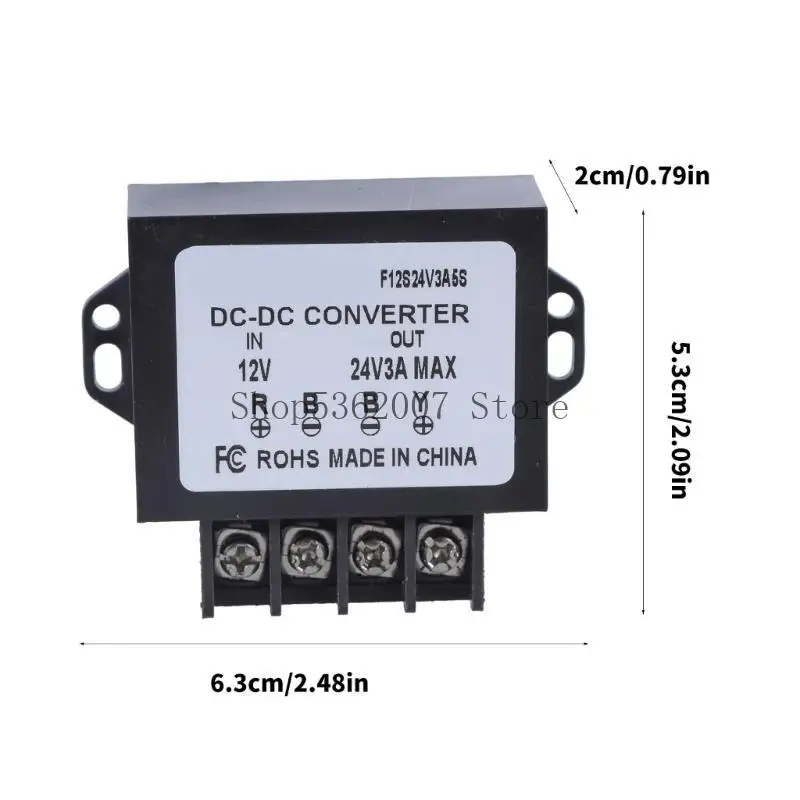 DC12V إلى 24 فولت 3A محول محول المحول محول لمصابيح LED والمروحة 40JB