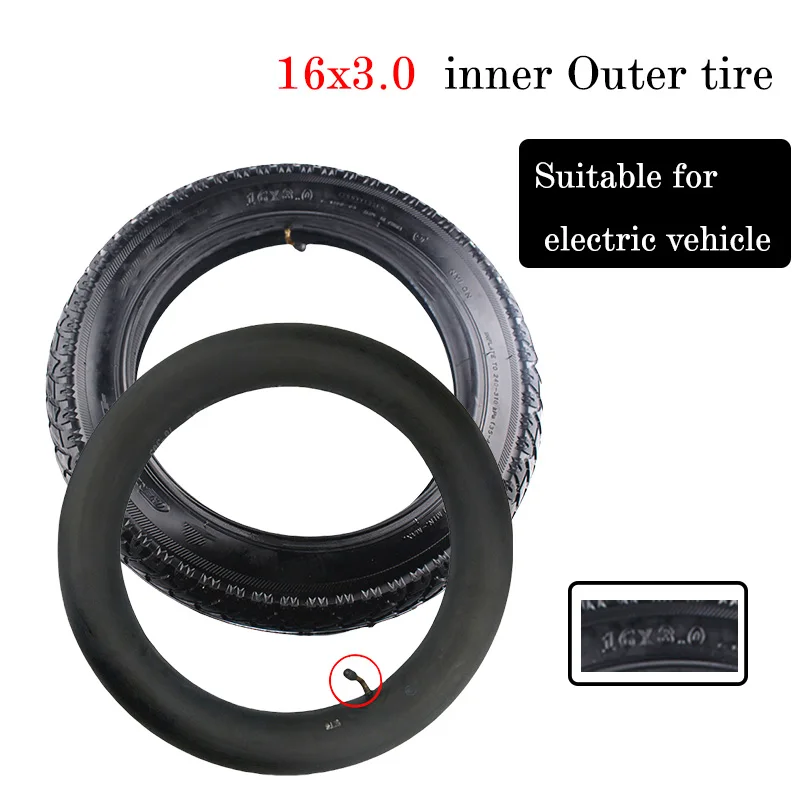AliExpress NONE High Quality 16 Inch Electric Bicycle Tire Inner Tube 16x3.0'' Electric Bicycle Tire Bike Tricycle Car Electric Car Wheel Tyre