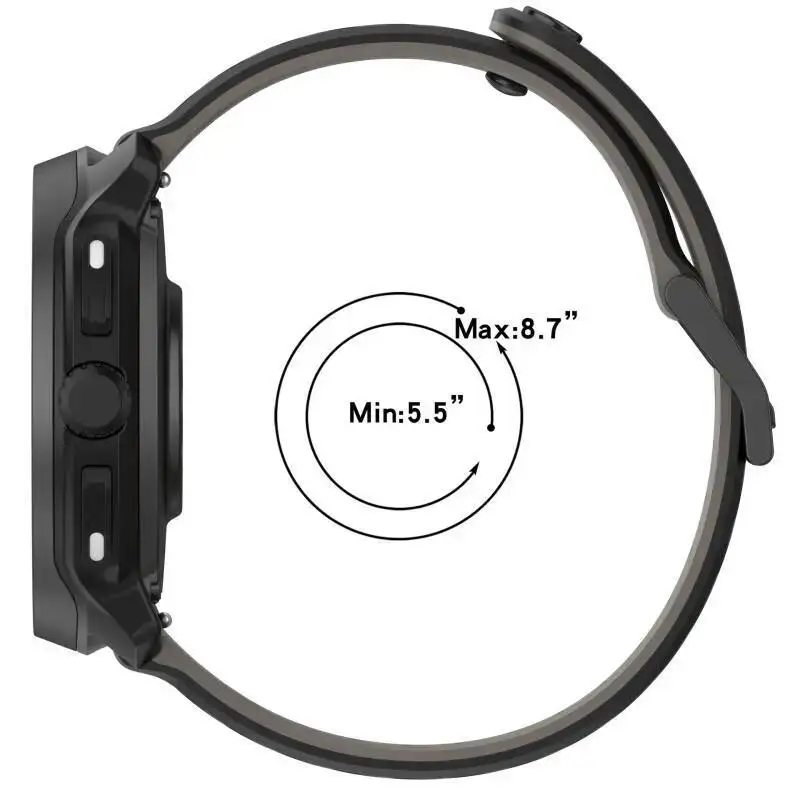 22mm Ersatz-Uhrenarmband für COROS APEX 4 42mm Silikonarmband für COROS PACE 4 3/PACE Pro/APEX 2 Pro Armbandzubehör – Detail 5