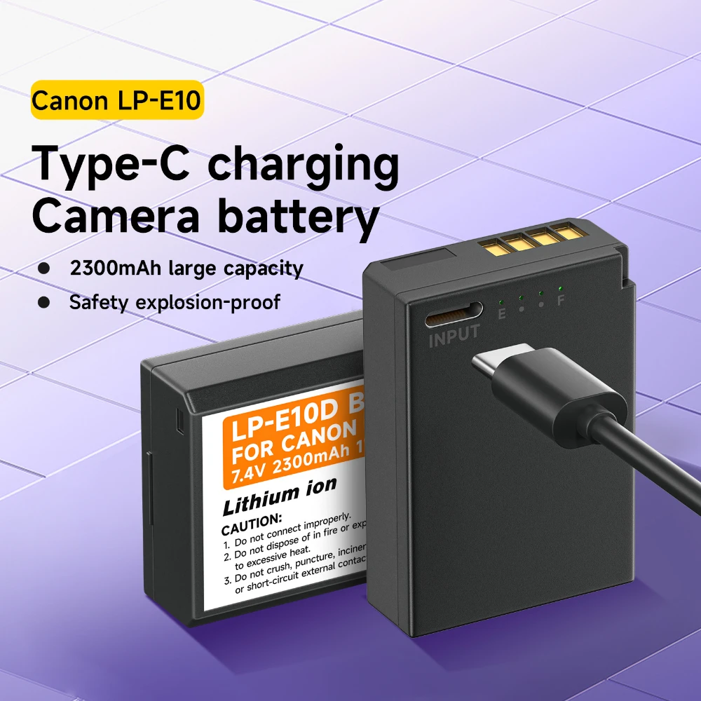 LP-E10 LP E10 LPE10 Аккумулятор для цифровой камеры + зарядное устройство для ЖК-дисплея для Canon EOS 1100D 1200D 1300D 2000D 4000D Rebel T3 T5 T6 KISS X50 X70