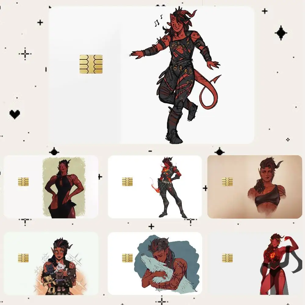 

B-Baldur's Gate 3 HD Waterproof Card Skins Protective Stickers for Credit Bank Game Cards