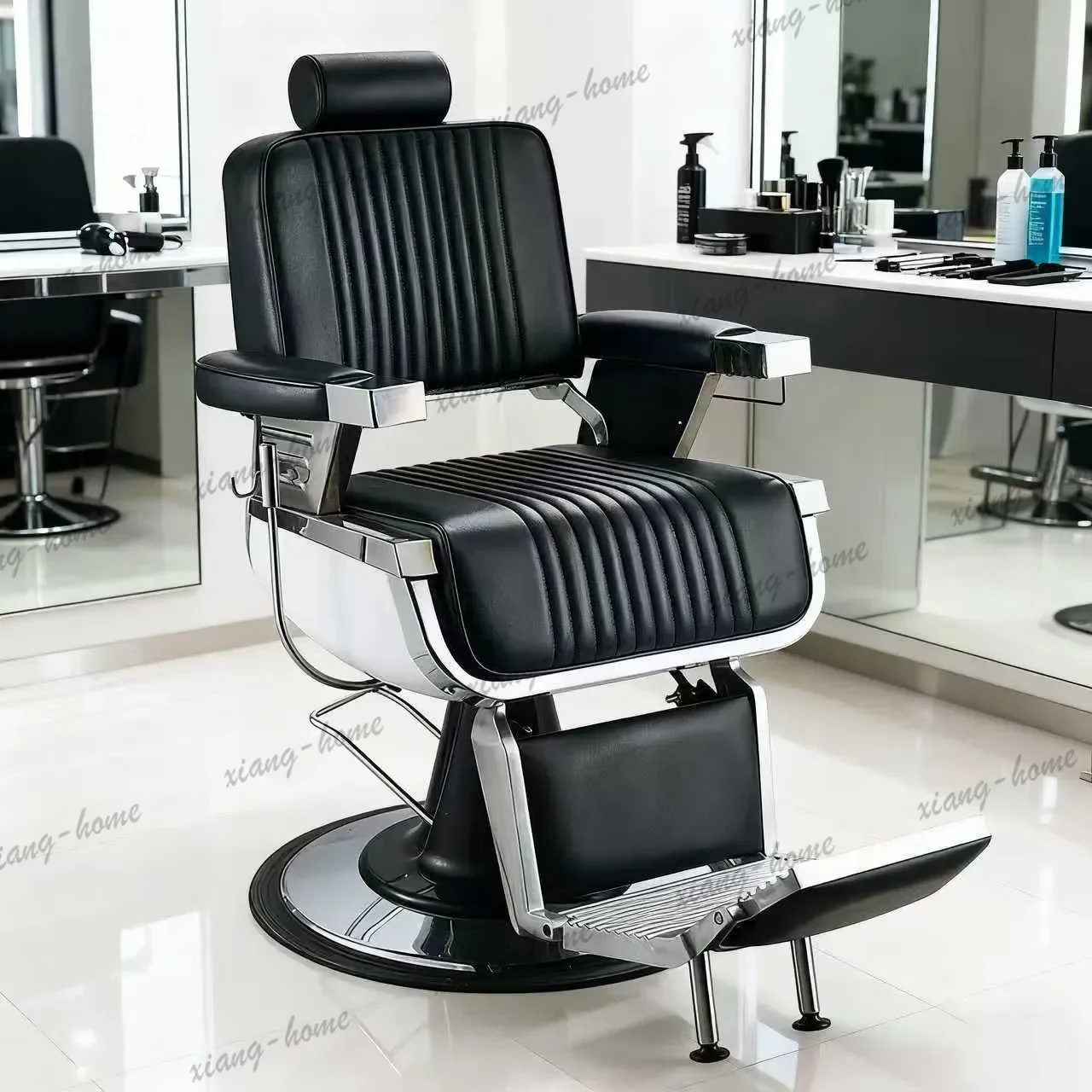Factory Direct Modern Minimalist Barber Chair Grey Trendy Aesthetic Comfy Hair Salon Chair Nordic Glamour Cadeira De Cabeleireir