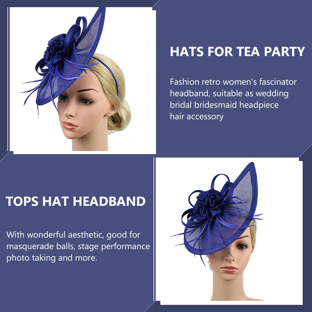 

1pcs Small Fascinator Headband For Women Retro Wedding Bridal Bridesmaid Hair Accessory Masquerade Ball Party Decor Tea Party