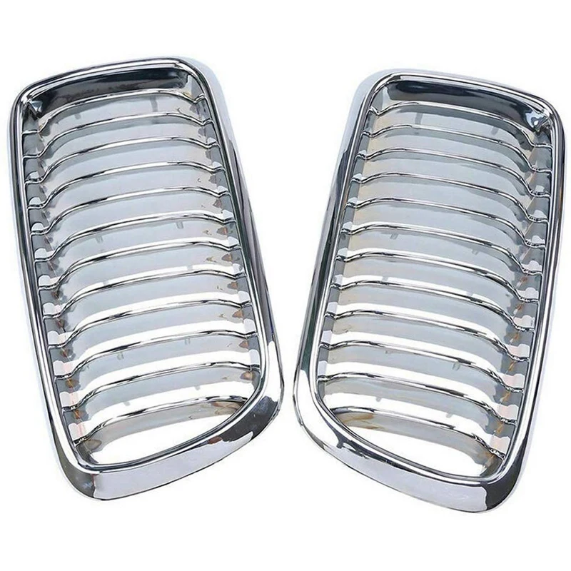 1Pair Chrome Front Kidney Grill Grille For BMW 7-Series E38 730IL/735I/725Tds/728I/750I Sedan 1994-2001 Front Grill Grille Refit