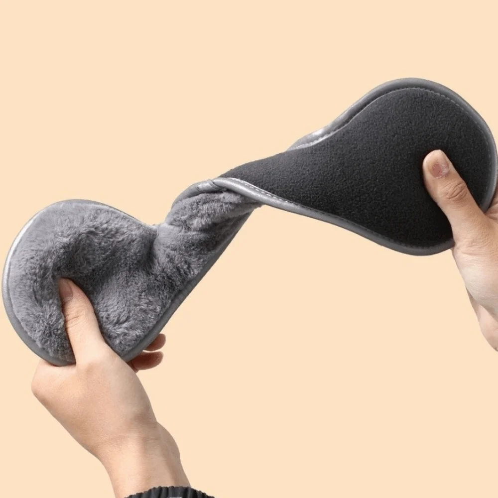 Cozy Reflective Winter Foldable Earmuffs Thickened Ear Cover Soft Solid Color Ear Warmers Cycling