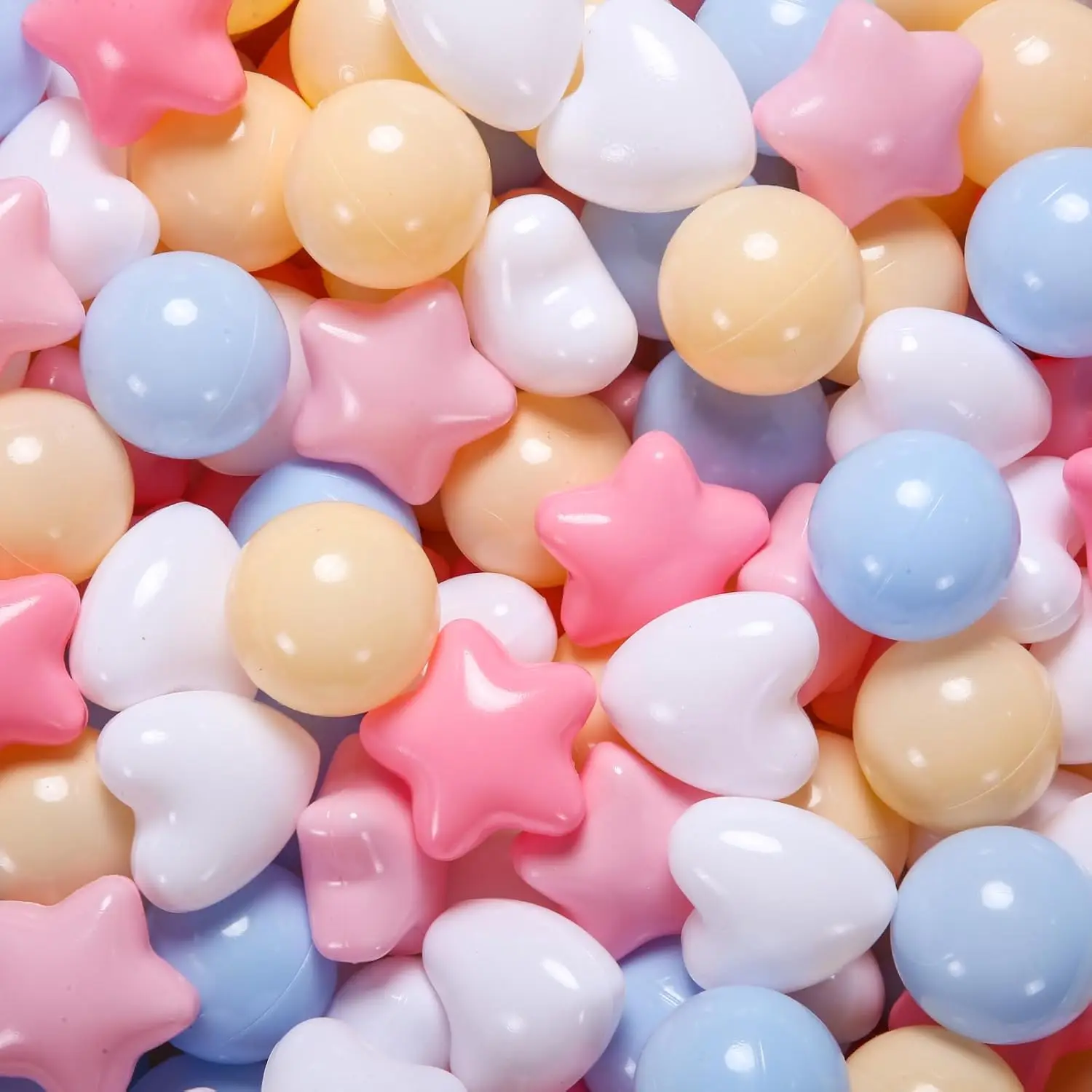 Palline a sfera 100 pezzi di colori caramelle, palline di plastica per i più piccoli Palline a prova di schiacciamento senza ftalati senza BPA in giocattoli da gioco riutilizzabili