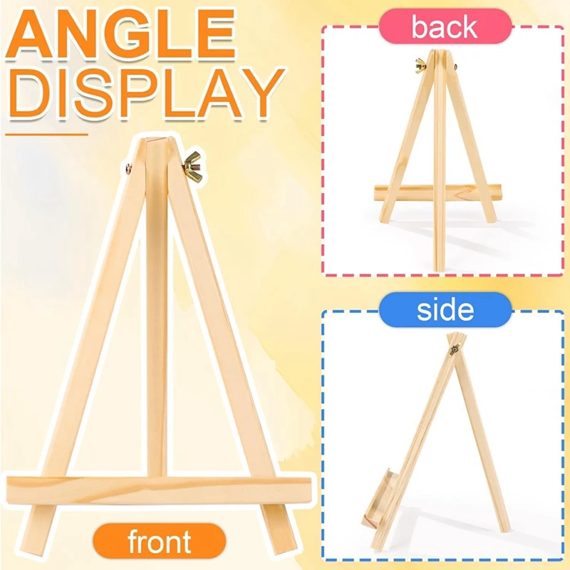 9 Inch Wooden Easel For Painting Canvas, Art,Tripod,Painting Party Easel, Kids Student Desktop Easel For Painting