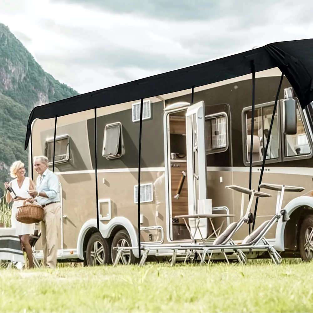 

8.5x3m RV Roof Cover 210D Oxford Cloth Caravan Roof Cover Weather-Resistant RV Roof Protective Cover for RV Travel Car Supplies
