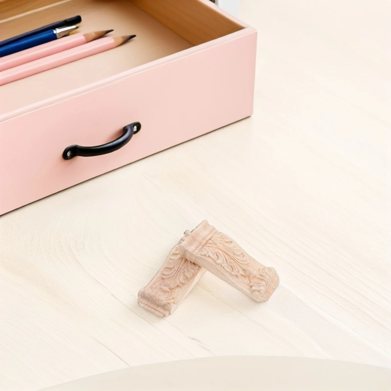 

4Pcs Unpainted Wood Carved Corbels European Wood Corbel Brackets for Cabinets Furniture Countertops Rustic Modern Interior