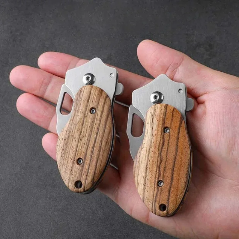 Stainless steel folding knife household pocket knife sharp high hardness knife portable carry key knife courier knife TB9195