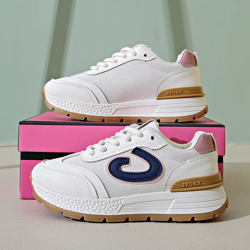 Women's vulcanized shoes, summer breathable platform, women's thick sports shoes, high-end fashionable sports shoes