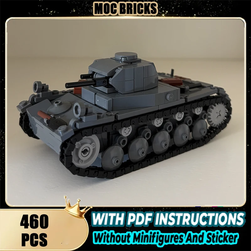 

German tanks Moc Building Blocks Panzer II C Technology Modular Bricks Model Gifts Christmas Toys DIY Sets Assembly！