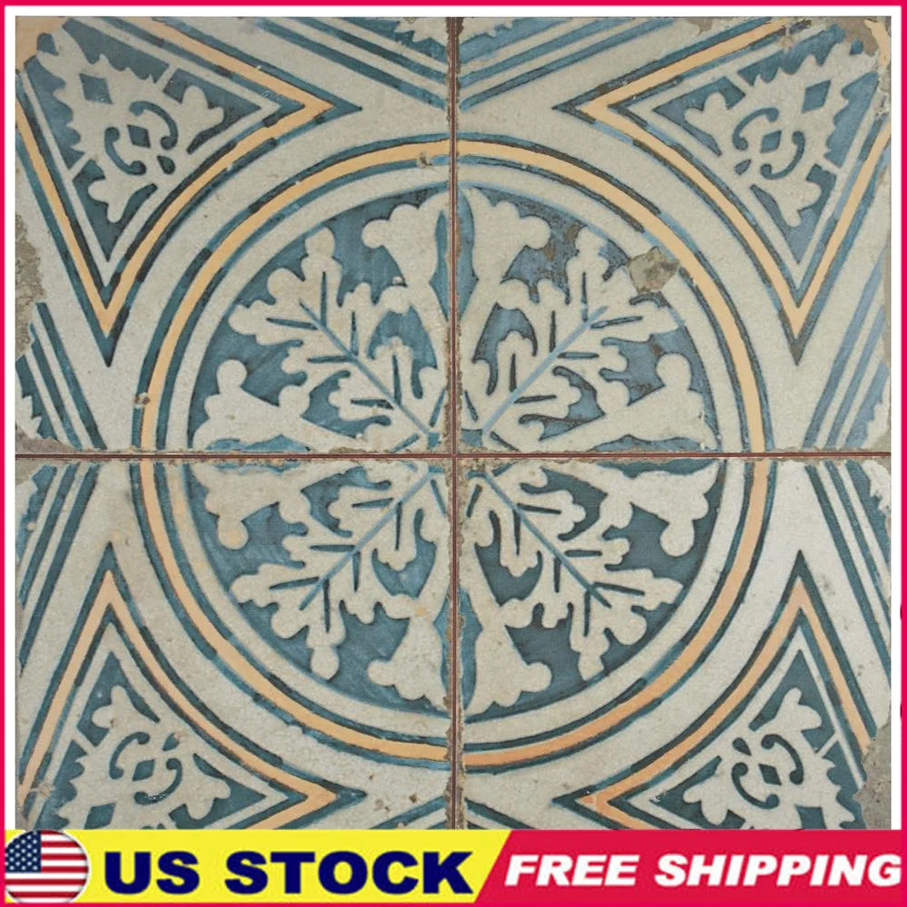 Ceramic Floor Wall Tile 17.63x17.63 Inch Textured Glazed Patterned Heavy Duty PEI IV Abrasion Resistant Commercial Residential