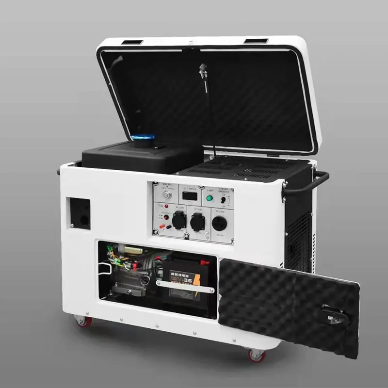 High Power 5/7/10/15kw Mobile Portable 4-Stroke Generator Silent Emergency Power Supply for Home & Outdoor Use