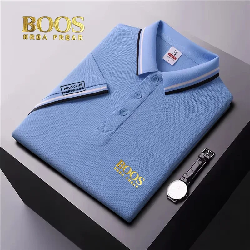 BOOSHRDAFREAR Authentic Badge Summer shirt short sleeved lapel t-shirt summer polo shirt cultural shirtemployee factory uniform - Image 4