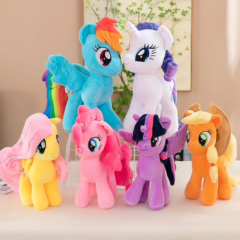 

Little Pony Plush Toy 28cm Cute Unicorn Stuffed Animal Soft Hug Pillow Cartoon Character Doll Perfect for Kids Gifts Bedroom