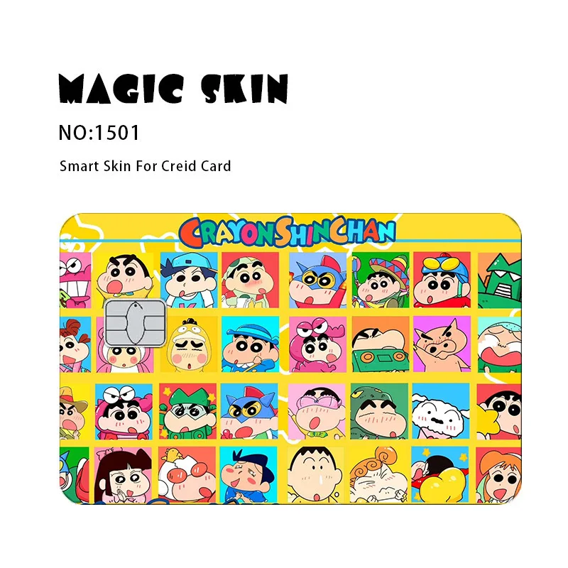 Crayon Shin-chan Nohara Shinnosuke Nohara Shiro Waniyama San Cartoon Credit Card Sticker Bank Card Decoration Waterproof Sticker view 4