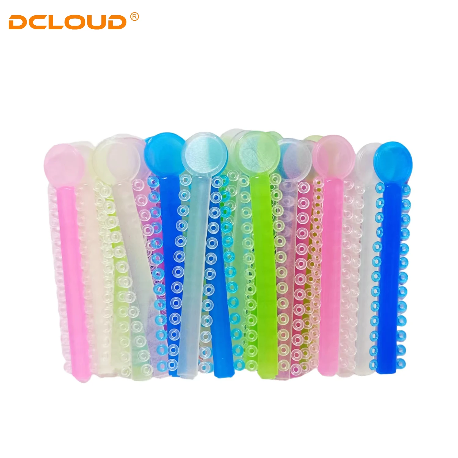 1BOX = 1040PCS / 40Sticks Zahnkieferorthopädische elastische Ligaturbindungen Leuchtgummibänder für Brackets Zahnspangen bunt zur Auswahl – Detail 3