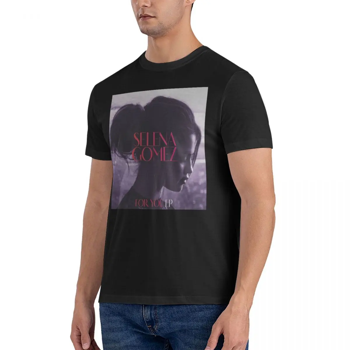 For You Men T Shirts S-Selena Gomez Awesome Tee Shirt Short Sleeve Round Collar T-Shirts Cotton Birthday Gift Clothes