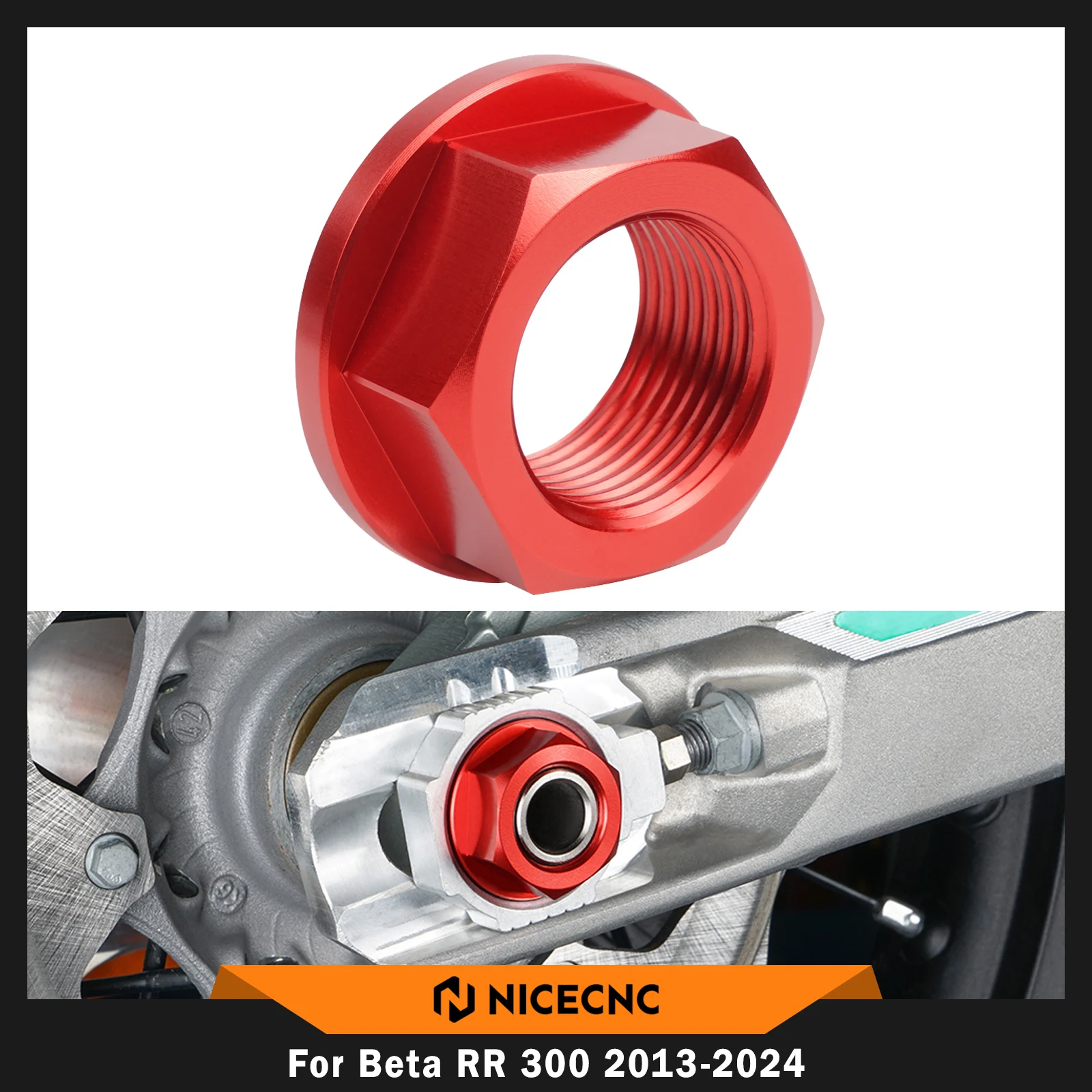 

For Beta 2013-2024 RR 300 RR 125 RR 250 RR 350 RR 390 RR 430 RR 480 Enduro Racing Rear Wheel Axle Nut Xtrainer 300 2015-2024