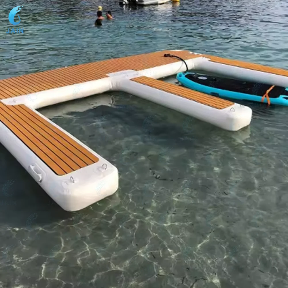 

EVA Non-slip Inflatable Floating Swimming Pool for Ocean&Sea Yacht Dock Platform Island with Net Water Hammock Ship from US