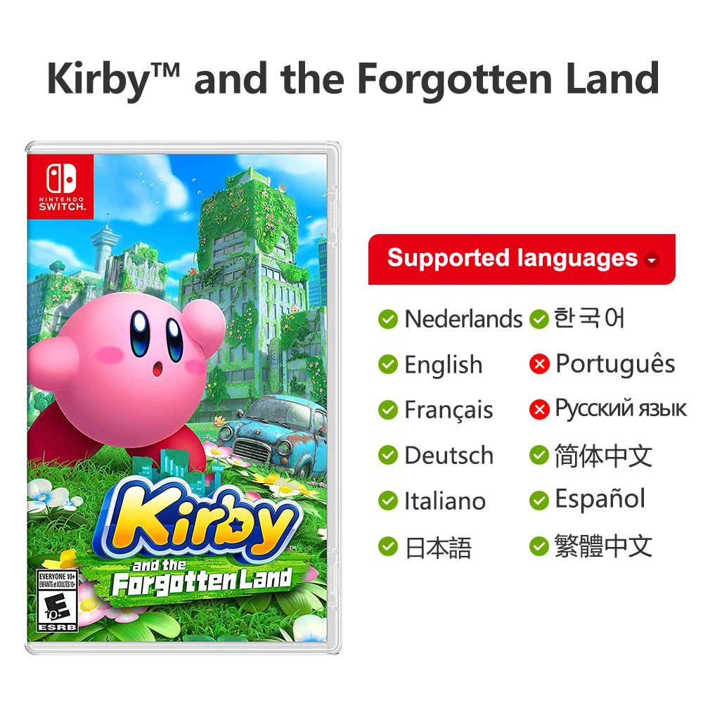 Kirby and the Forgotten Land Nintendo Switch-spelaanbiedingen Fysieke gamekaart Platformer-genre voor Switch OLED Lite-gameconsole