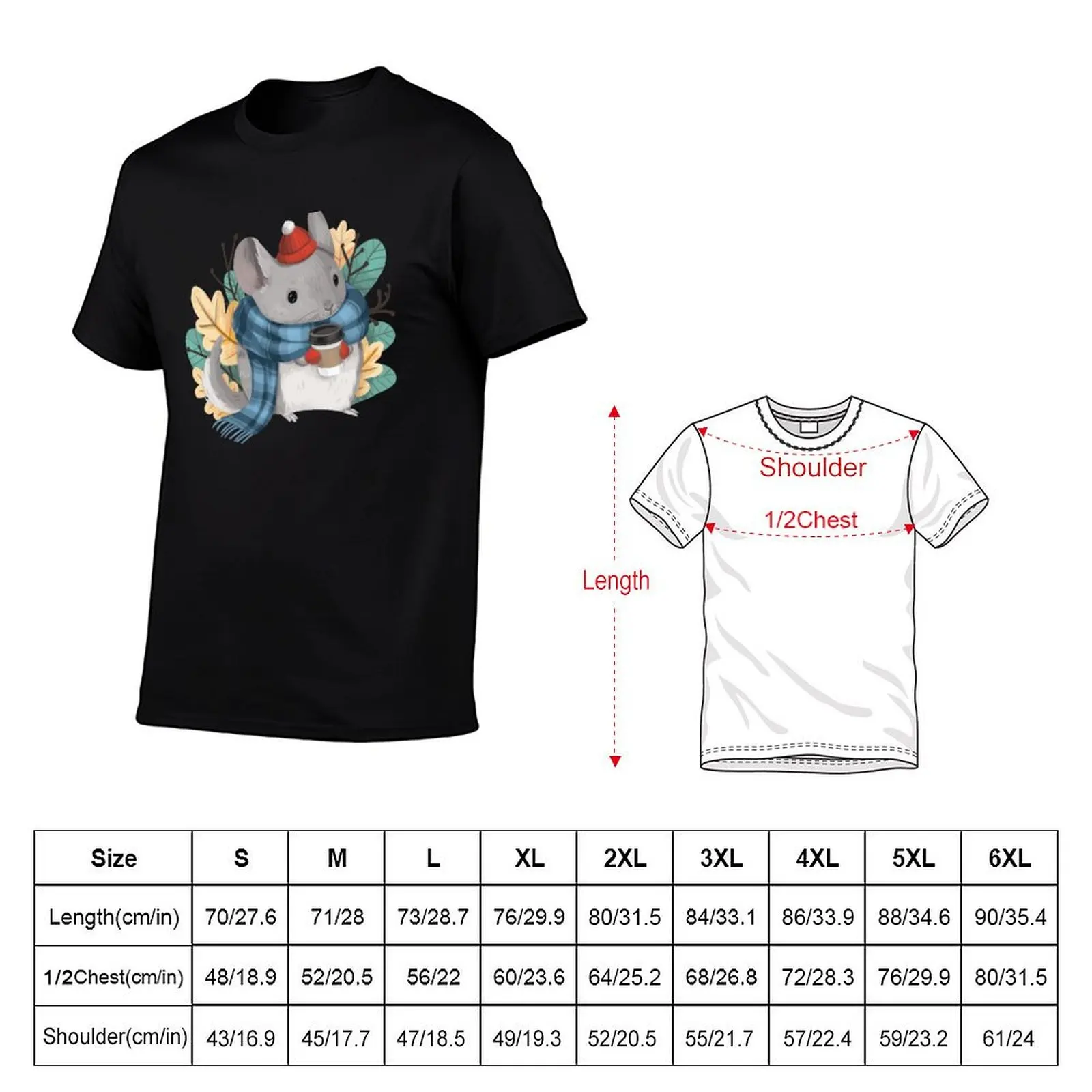 Soft Warm Chinchilla T-Shirt sports fans boys animal print shirts graphic tee mens clothes