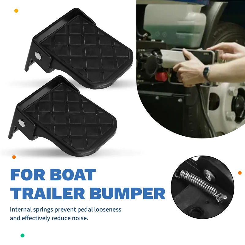 

2 шт. сверхмощные складные ступеньки с противоскользящей поверхностью для задней двери пикапа и прицепа для лодок, аксессуары для автофургонов