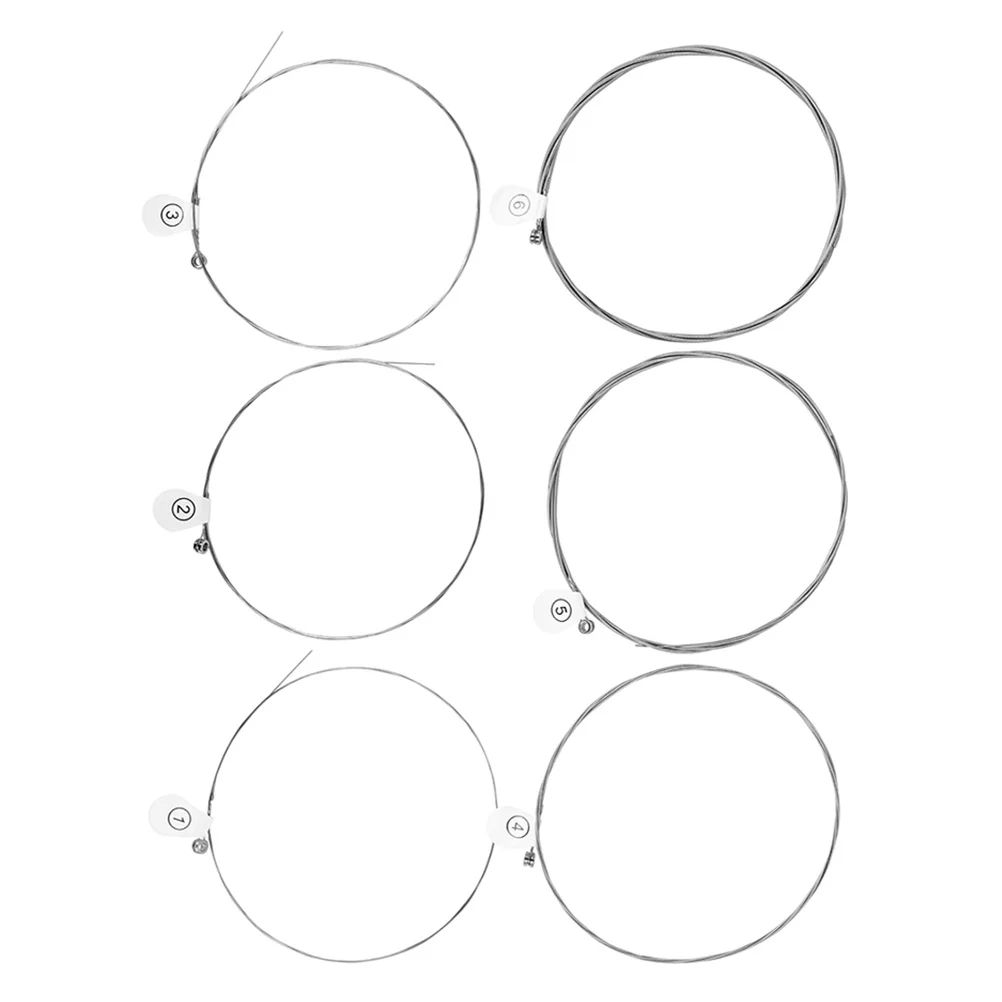 

6Pcs Electric Bass Strings High Carbon Steel Nickel Material Clear Sound Versatile Easy Use for All Skill Levels