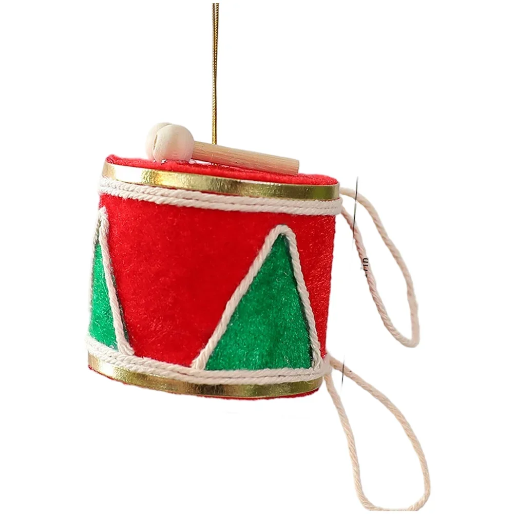 Holiday DIY Hanging Ornaments For Christmas Trees Including Small Drum And Hat For Custom Seasonal Home Or Shop Window Displays view 2