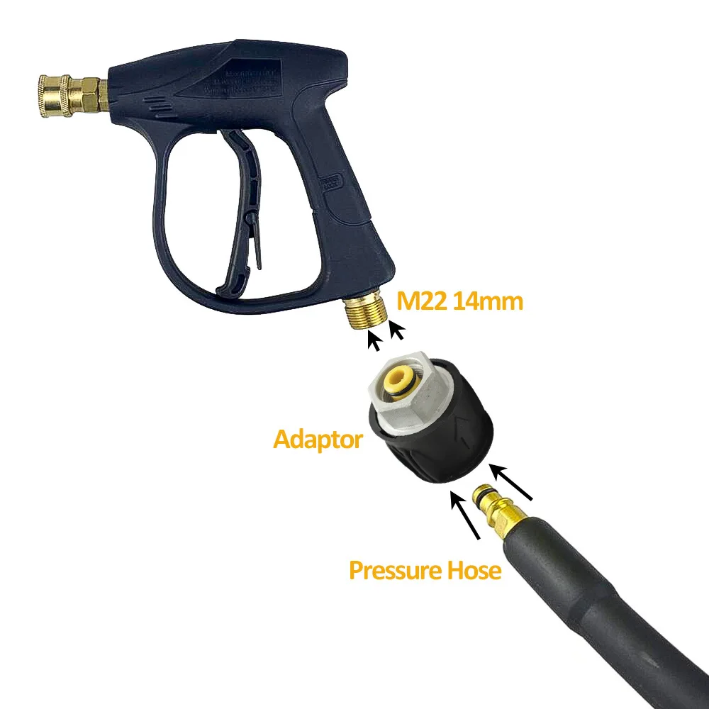 

Для Karcher/Bosch/Nilfisk/Lavor адаптер для шланга высокого давления для подключения выхода для автомойки M22-14 мм с разъемом для трубы давления