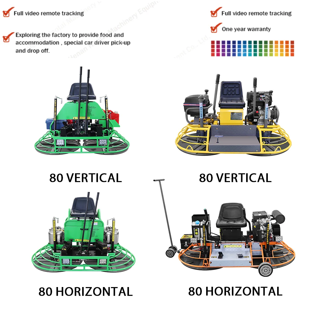 Factory Custom Ride on Helicopter Double Disk Road Cement Finishing Machine  Driving Concrete Power Trowel