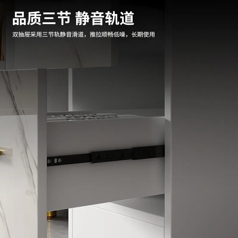 فاخر خفيف، بلاطة صخرية، أريكة، جانبية قابلة لإعادة الشحن، شقة صغيرة، طاولة قهوة زاوية، خزانة شاي #4