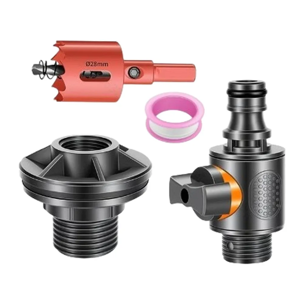 1/2 inch Quarter Turn Rain Spigot Kit Solid Brass Construction with Rubber Washer Seal for Rain Barrels and Water Tanks