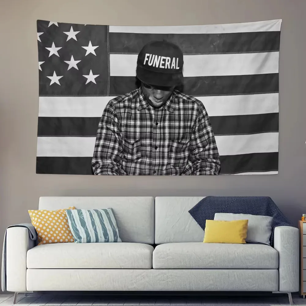 A-Asap R-Rocky Testing Tapestry Wall Hanging, Hip Hop Rapper Background Cloth for Bedroom Dorm Room Party Aesthetic Decor Gift